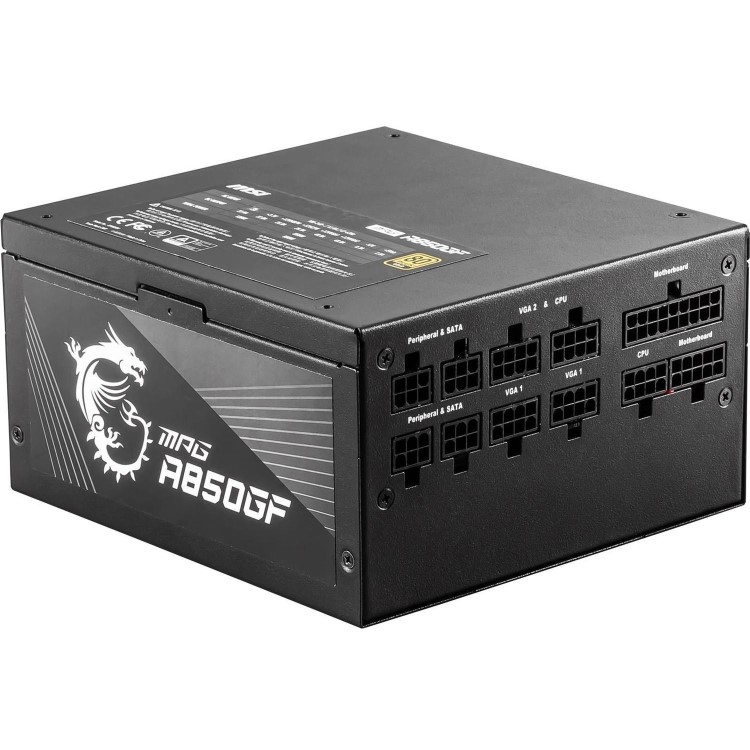 MSI MPG A850GF 850W 80 Plus Gold Fully Modular Power Supply 