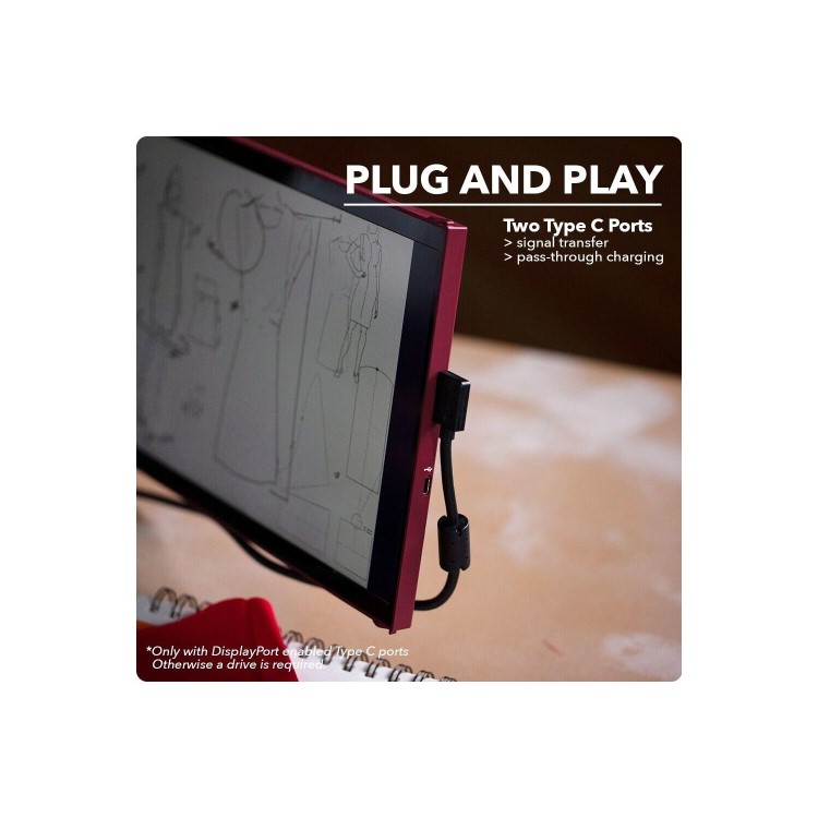 Mobile Pixels Duex Max 14.1" Full HD Portable Monitor - Red