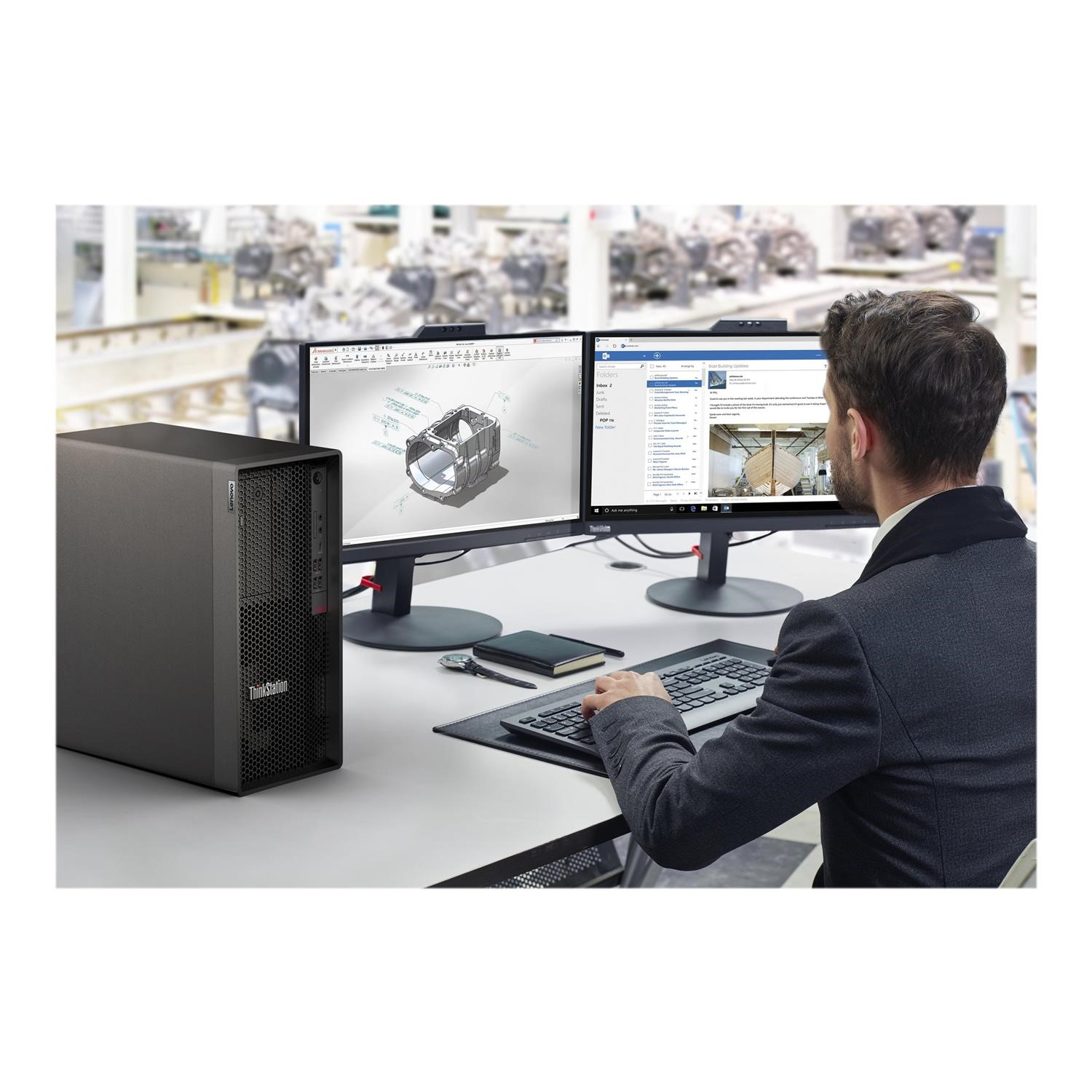 レノボ ThinkStation P350 Xeon W 32GB 1TB デスクトップ Lenovo