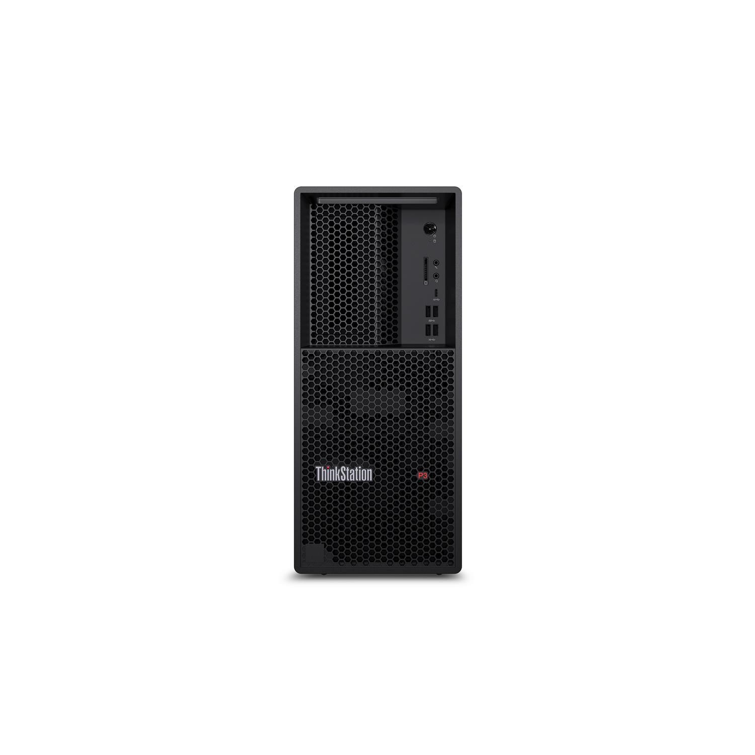 Lenovo Thinkstation P3 Tower Intel Core I7-14700K 32Gb Ram 1Tb Ssd Rtx A1000 Windows 11 Pro Workstation Pc Black