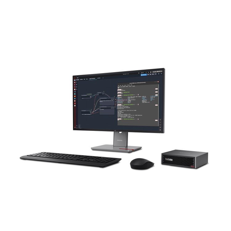 Lenovo ThinkStation PGX 30KL - MT 1 x GB10 Grace Blackwell Superchip - RAM 128 GB - SSD 1 TB - NVMe - NVIDIA Blackwell - 10 Gigabit Ethernet, IEEE 802.11ax (Wi-Fi 6), IEEE 802.11be