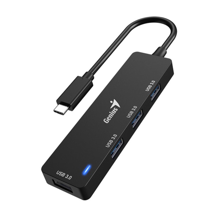 Genius 4 Port USB-C Hub 4 x USB 3.0 Type-A (F) Ports