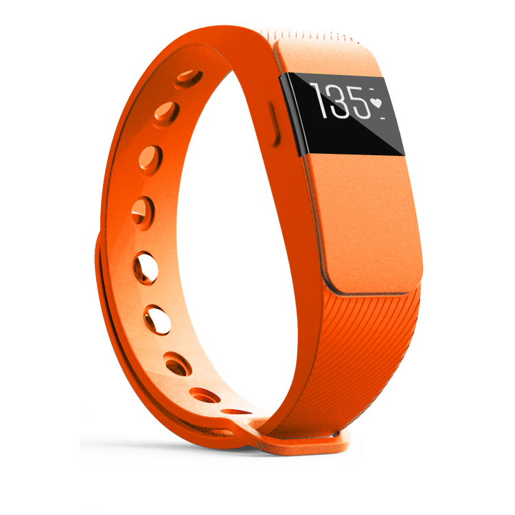 iQ FIT HR 2.0 Activity Fitness Tracker with Heart Rate + Extra Orange Wristband