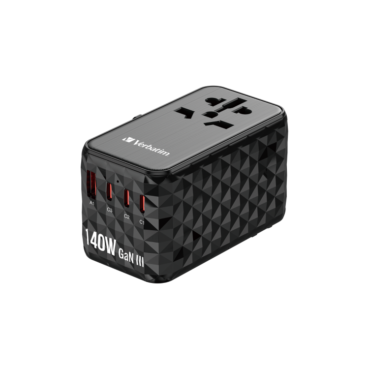 Verbatim UTA-10 GaN III 140W Universal Travel Adapter
