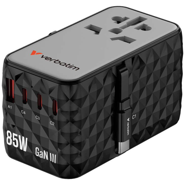 Verbatim AC Travel Adapter 3A 85W