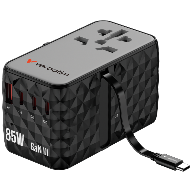 Verbatim AC Travel Adapter 3A 85W