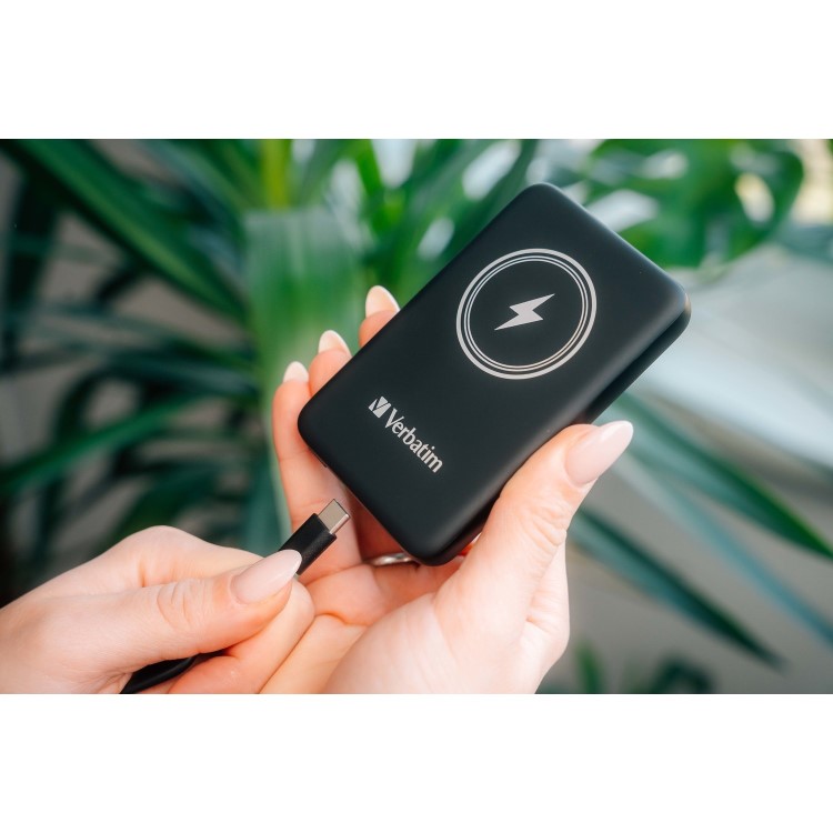 Verbatim Charge ´n´ Go 5000mAh Magnetic Wireless Power Bank Black