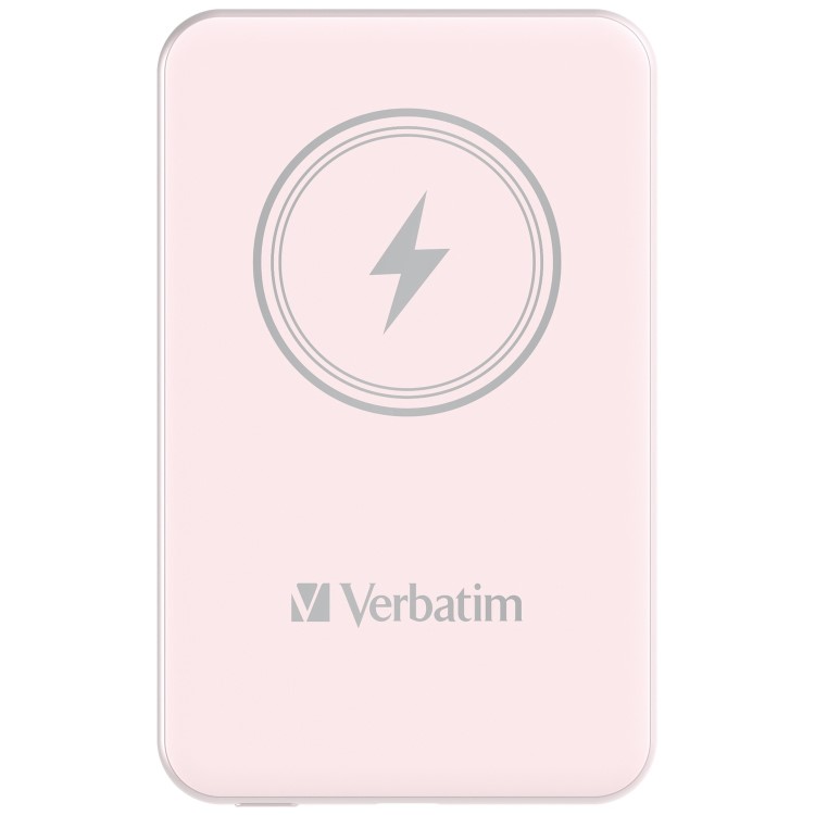 Verbatim Charge ´n´ Go 5000mAh Magnetic Wireless Power Bank Pink