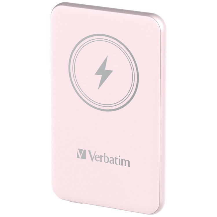 Verbatim Charge ´n´ Go 5000mAh Magnetic Wireless Power Bank Pink
