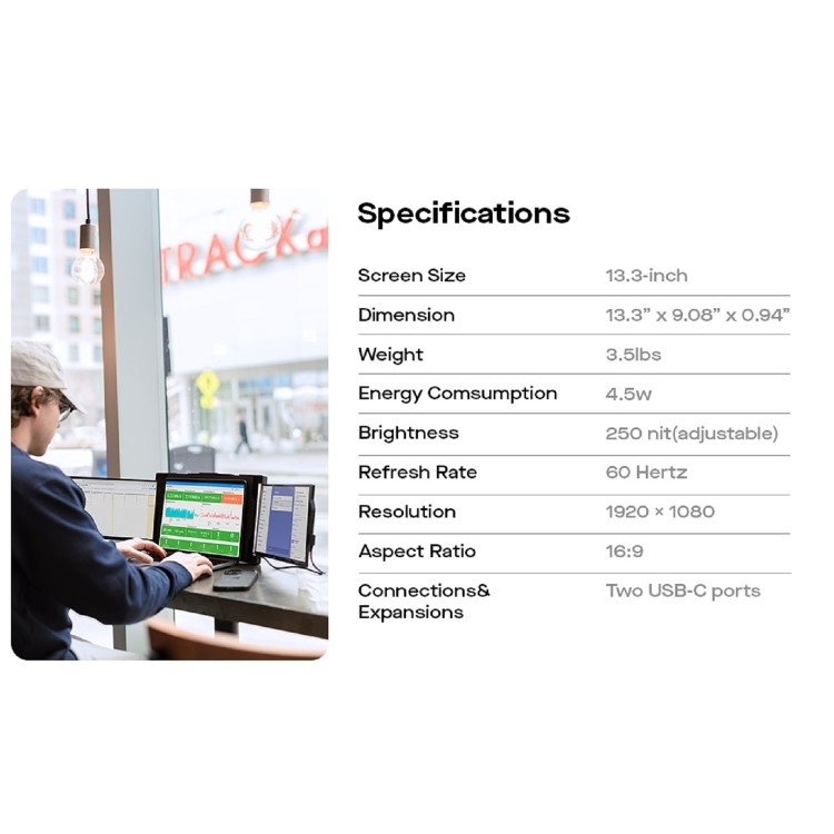 Mobile Pixels Trio 13.3" Full HD Portable Monitor