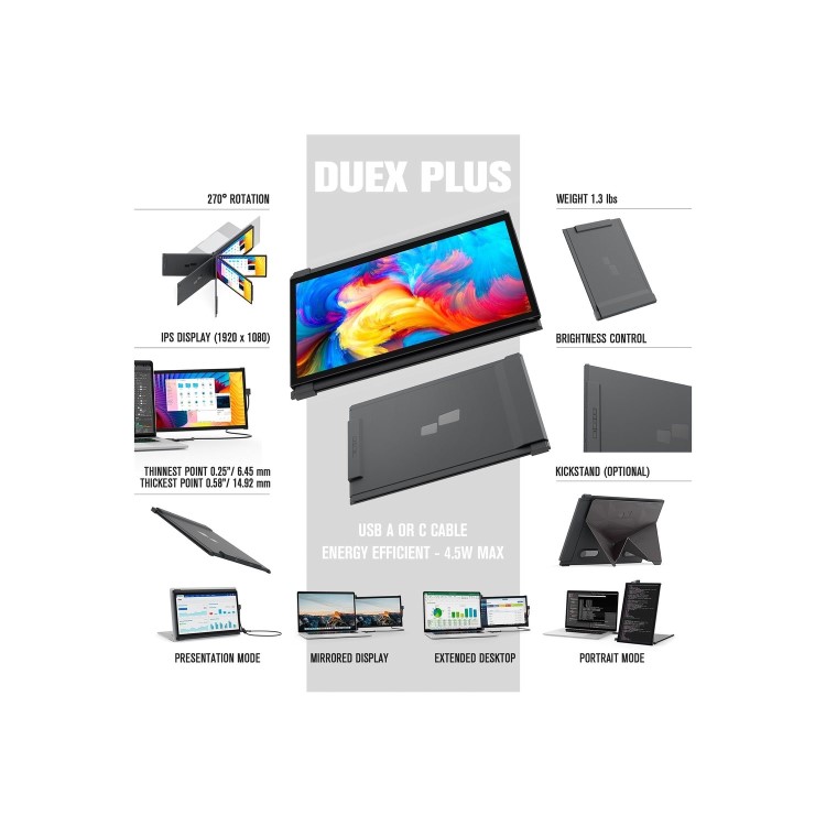 Mobile Pixels DUEX Plus 13.3 " Full HD Portable Monitor