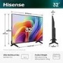 Hisense 32A4STUK 32 Inch Smart HD Ready LED TV – Smart TV with Built-In Wi-Fi & Freeview