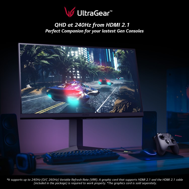 LG UltraGear 32GQ850-B 32" Nano IPS QHD 240Hz FreeSync Gaming Monitor
