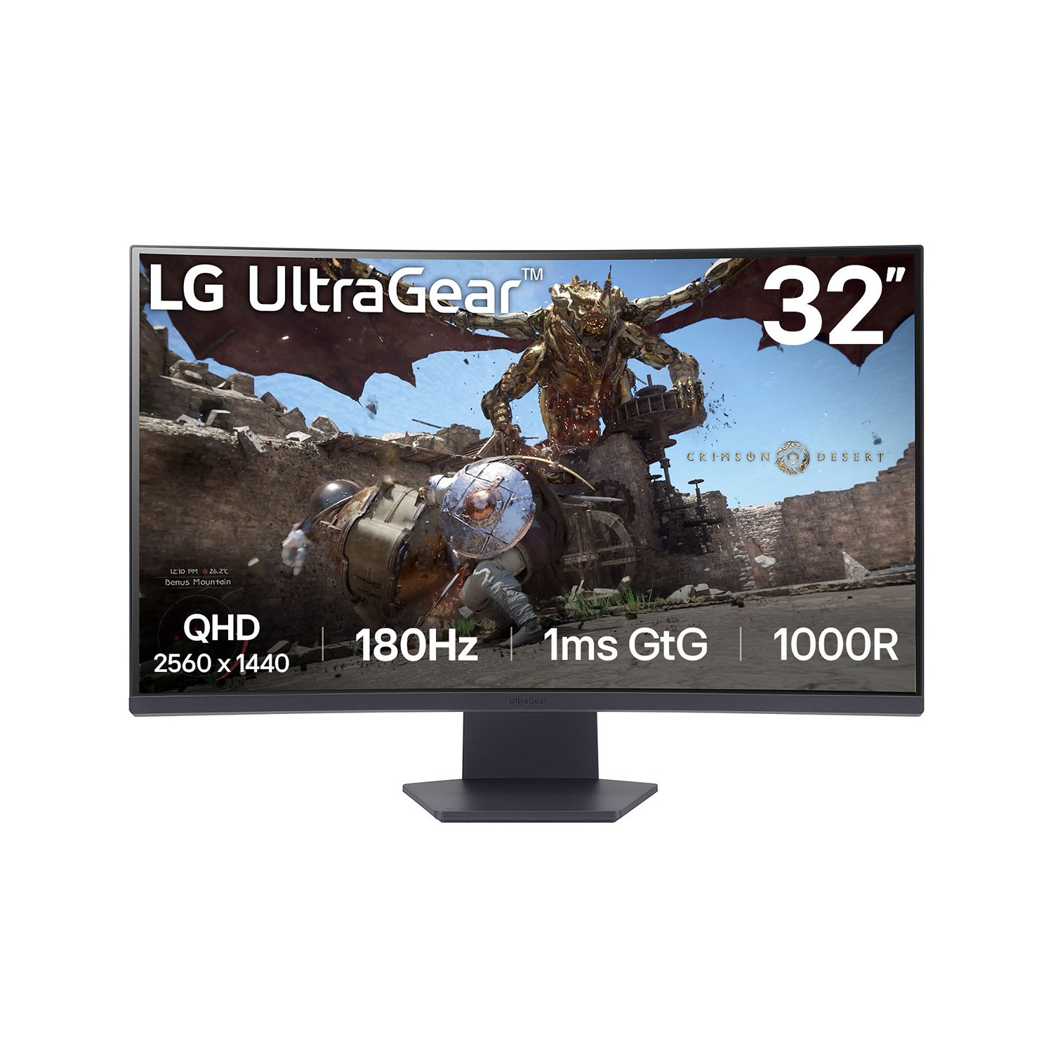 LG UltraGear 32GS60QC 32 VA QHD 1ms Curved Gaming Monitor