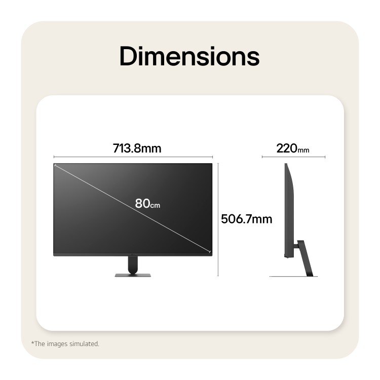 LG 32U501SB-B 32" IPS Full HD Smart AI Monitor 