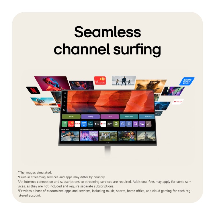 LG 32U501SB-B 32" IPS Full HD Smart AI Monitor 