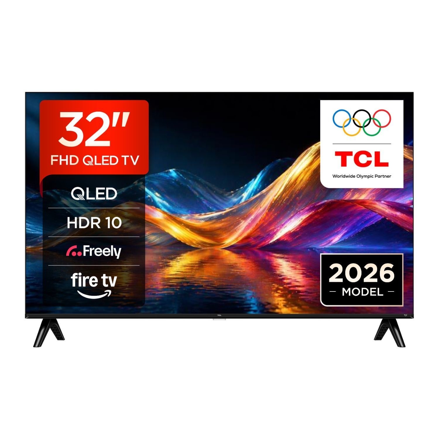 Tcl 32V5d-Uk 32 Inch Qled Full Hd Smart Fire Tv Hdr10 Dolby Audio & Alexa Built-In Black, Laptops Direct - 32V5D-UK