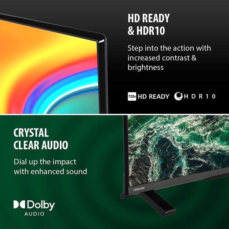 Toshiba 32WF2F53DB 32-Inch HD Ready Smart Fire TV  HDR10+ Alexa & Freeview Play