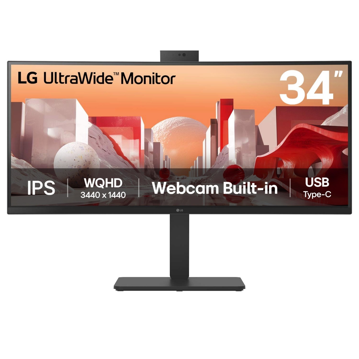 34BA85QE 34 IPS QHD USB C Webcam UltraWide Curved Monitor