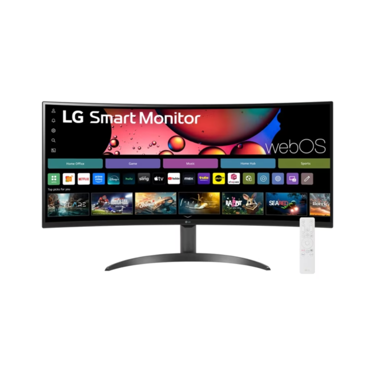 LG 34SR60QC 34" VA WQHD 100Hz Ultrawide webOS Smart Monitor