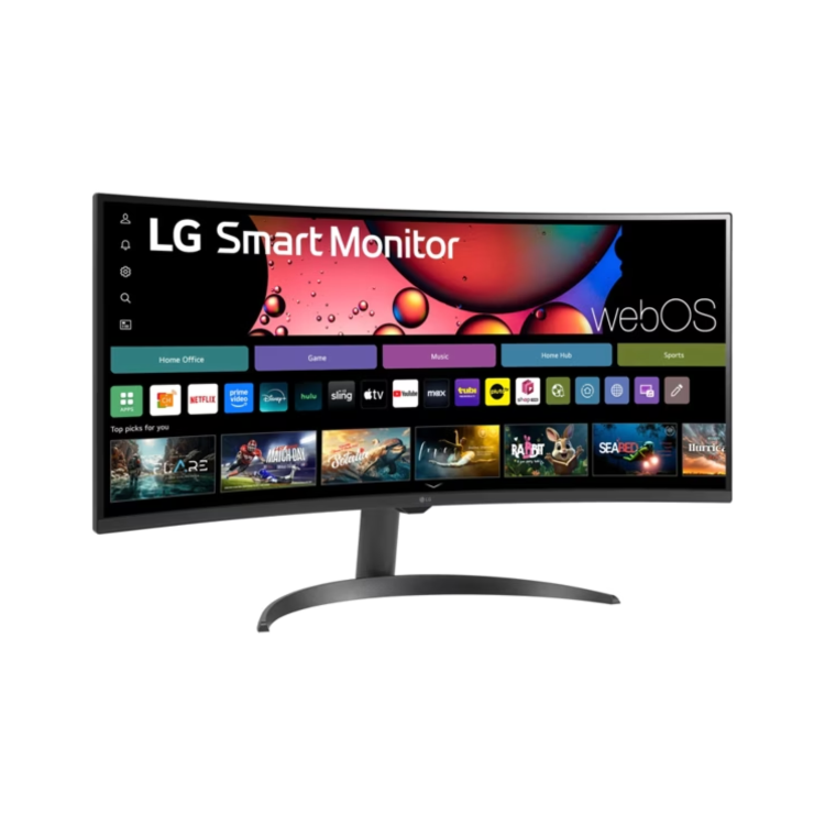 LG 34SR60QC 34" VA WQHD 100Hz Ultrawide webOS Smart Monitor