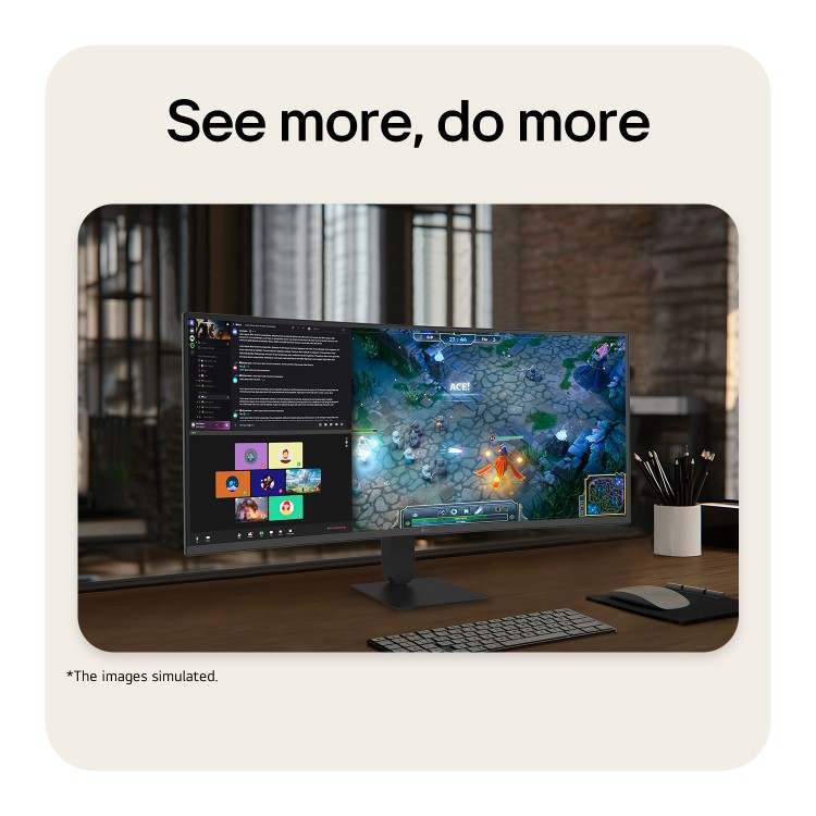 LG UltraWide U6 34" VA QHD 144Hz Height-Adjustable Curved Monitor