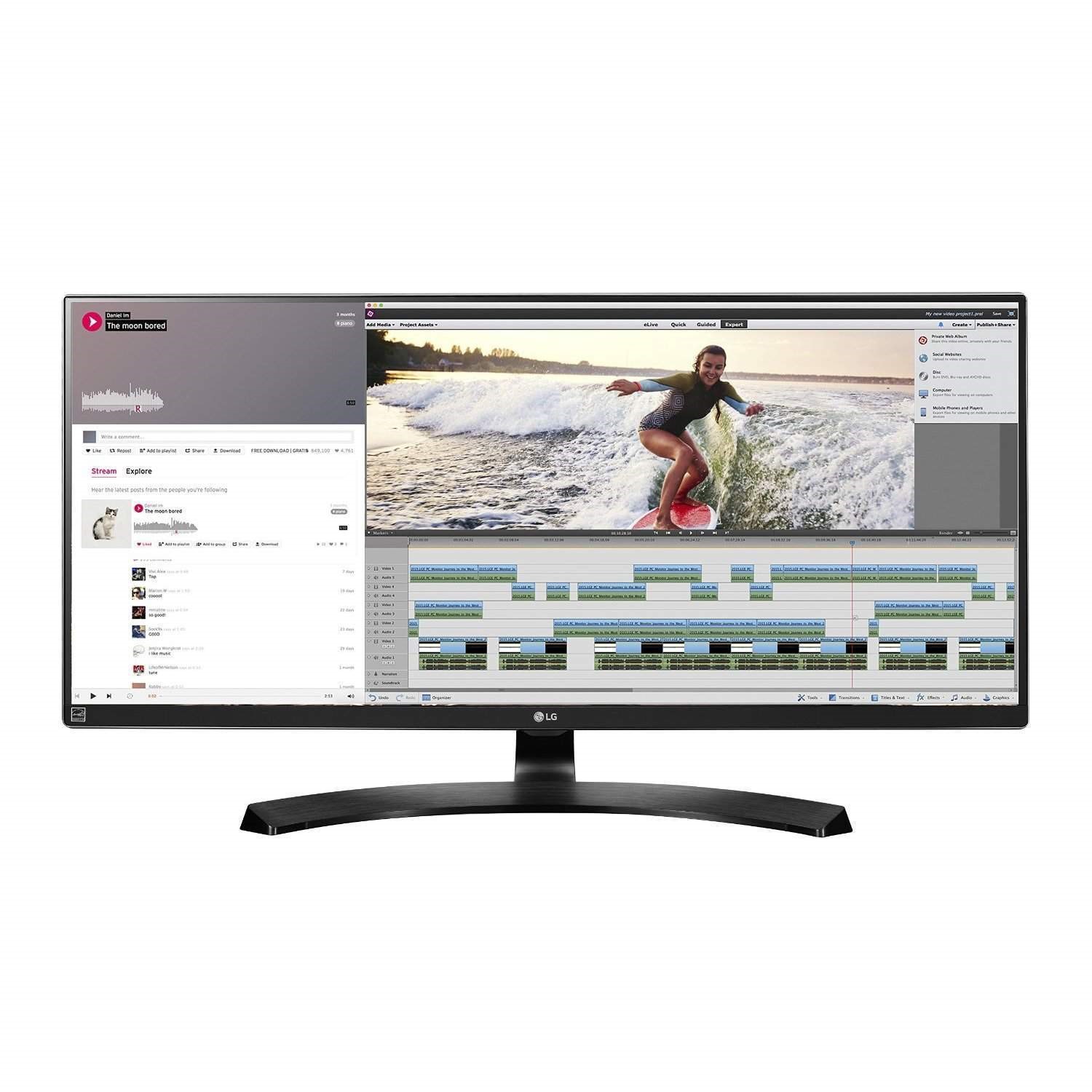 Lg 34 34um P Ips Wqhd Hdmi Freesync Ultrawide Gaming Monitor Laptops Direct