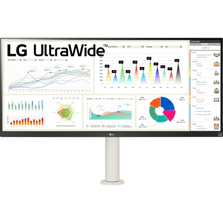 Refurbished LG 34WQ680-W 34" IPS UWFHD FreeSync Ergonomic Monitor