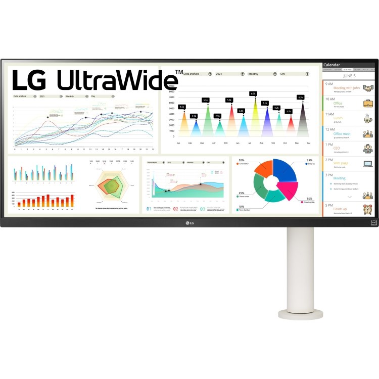 Refurbished LG 34WQ680-W 34" IPS UWFHD FreeSync Ergonomic Monitor