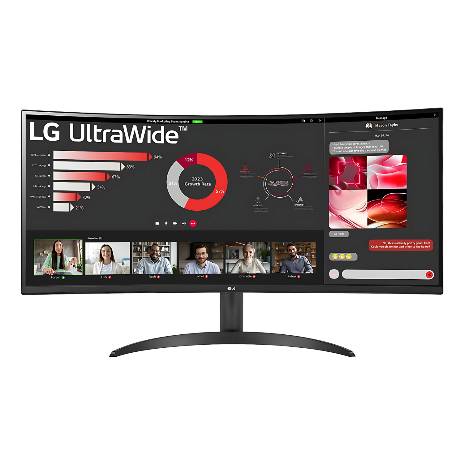 LG 34WR50QK 34 VA WQHD UltraWide Curved Monitor