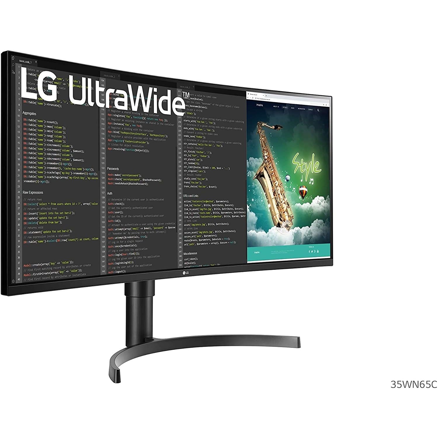 LG 35WN65CB 35" UltraWide QHD Curved Monitor Laptops Direct