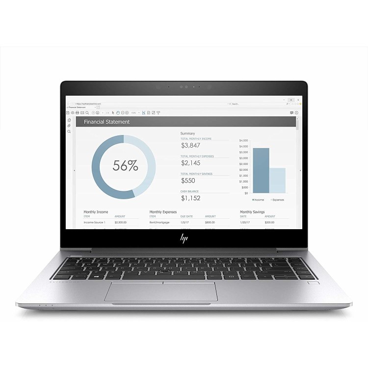 HP EliteBook 830 G5 Core i5-8250U 8GB 256GB SSD 13.3 Inch Windows 10 Laptop