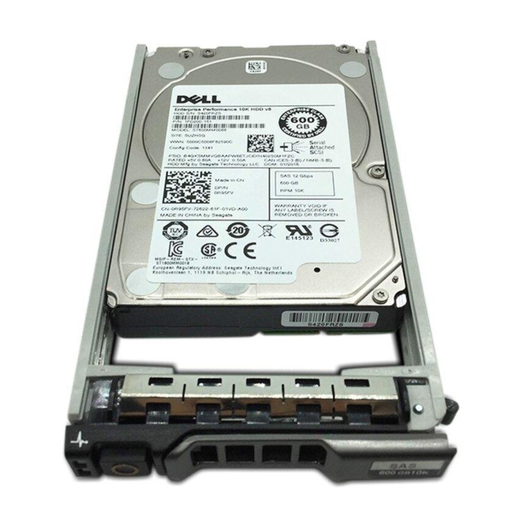 Dell 600GB 10K RPM SAS 12Gbps 512n 2.5 Inch with 3.5 Inch Hybrid Carrier Hot-plug