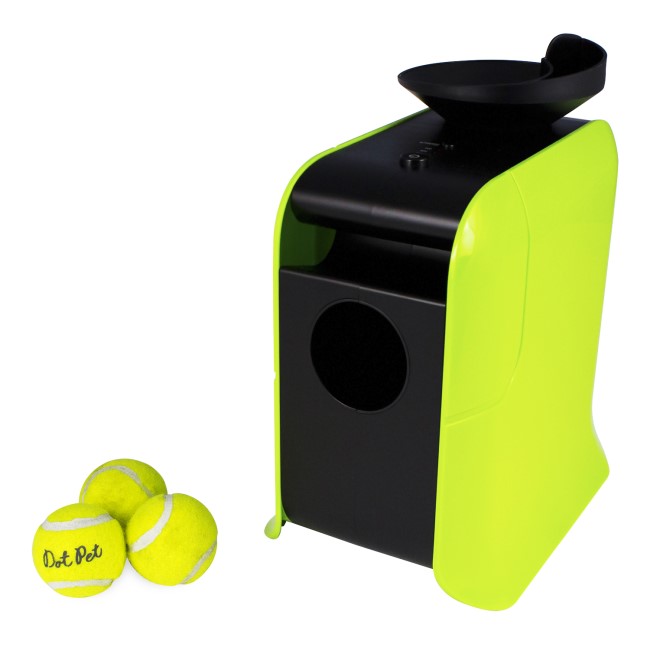 GRADE A1 - electriQ Automatic Dog Ball Launcher with Treat Dispenser