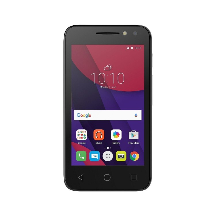 Grade A Alcatel Pixi 4 Black 4" 4GB 3G Unlocked & SIM Free