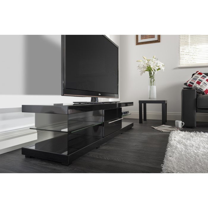 Techlink Ec150b Echo Xl Black Tv Stand For Up To 75 Tvs