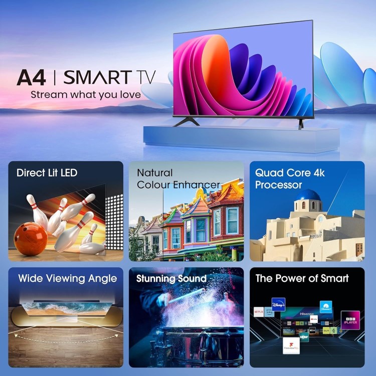 Refurbished Hisense A4N 40" Full HD Freeview HD LED Smart TV