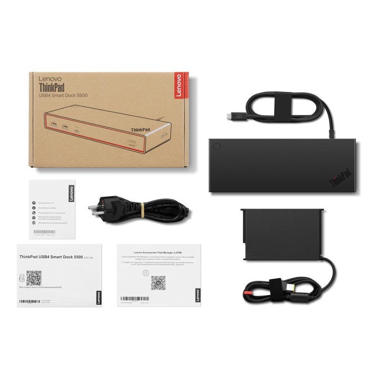 Lenovo ThinkPad USB4 Smart Dock 5500with 135W Adapter