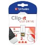 Verbatim 43902 Clip-it 2GB USB Memory Stick - White