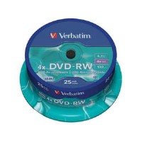 Verbatim 25PK 4.7GB 4X DVDRW Spindle