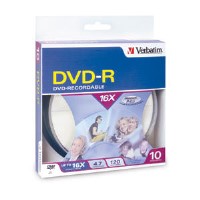 Verbatim 10PK 4.7GB 16X DVD-R Spindle
