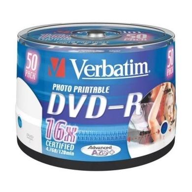 Verbatim DVD-R 4.7GB 16 Speed 50 pack Spindle Printable