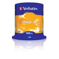Verbatim DVD-R 4.7GB x 100 Blank Disks Verbatim DVD-R 4.7GB x 100 Blank Disks