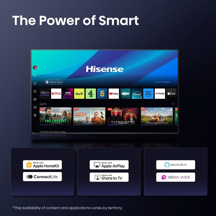 Hisense A6QTUK 43 inch Smart 4K Ultra HD TV