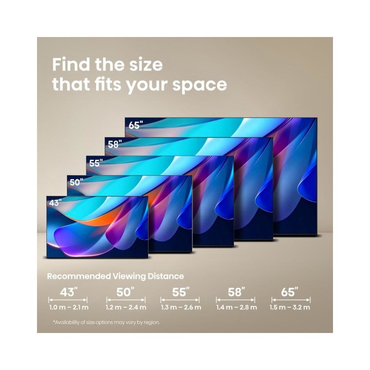 Hisense 43A6STUK 43 Inch 4K Ultra HD Smart TV – HDR Freely Dolby Vision & Dolby Atmos