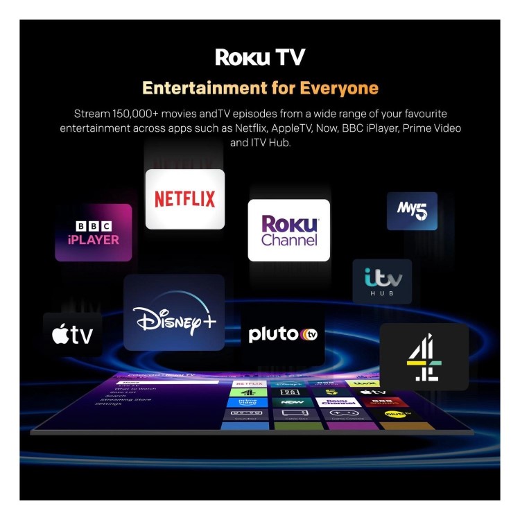 Metz 43MRF6000ZUK 43" 4K UHD Smart TV – DLED Roku & Freely