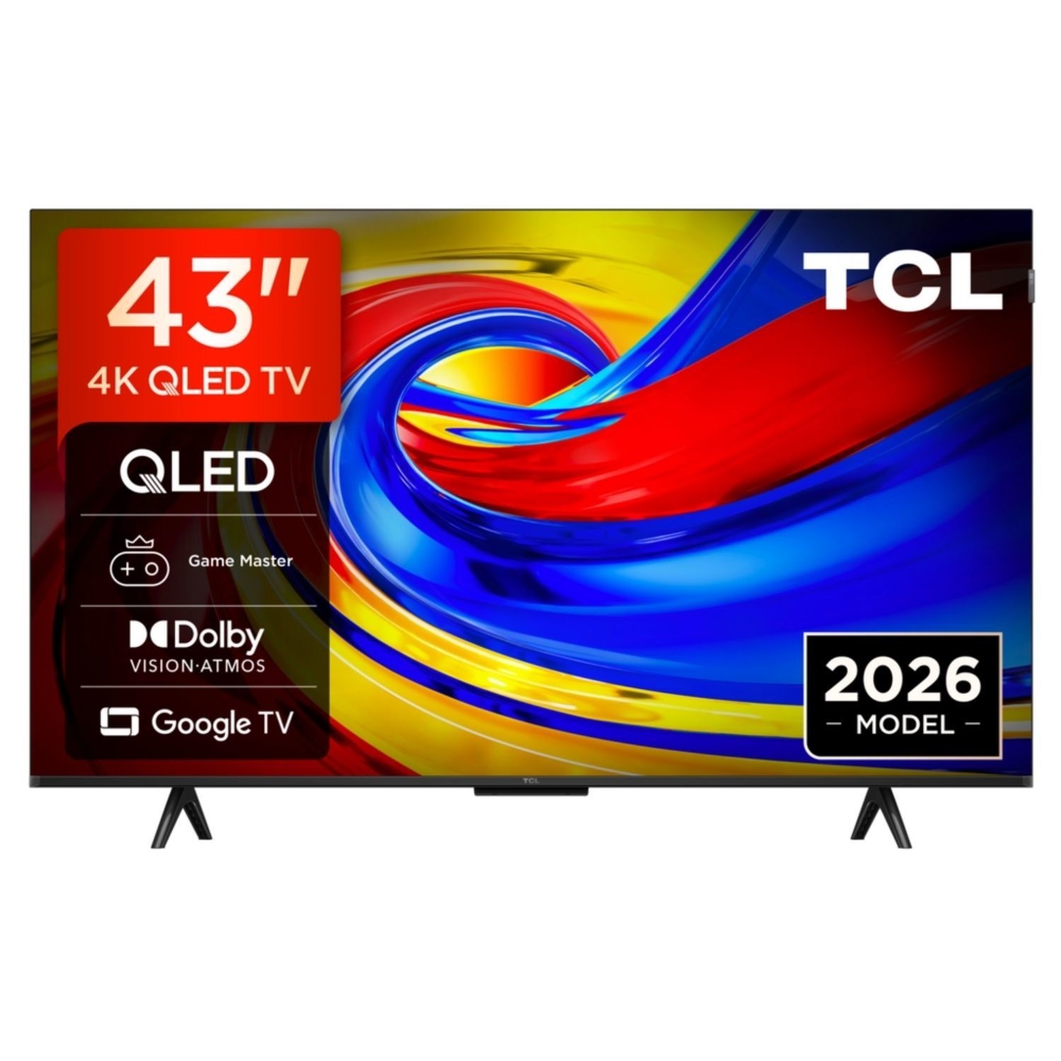 Tcl 43P7l-Uk 43 Inch Qled 4K Google Tv Dolby Vision Dolby Atmos & Game Master Gaming Black, Laptops Direct - 43P7L-UK