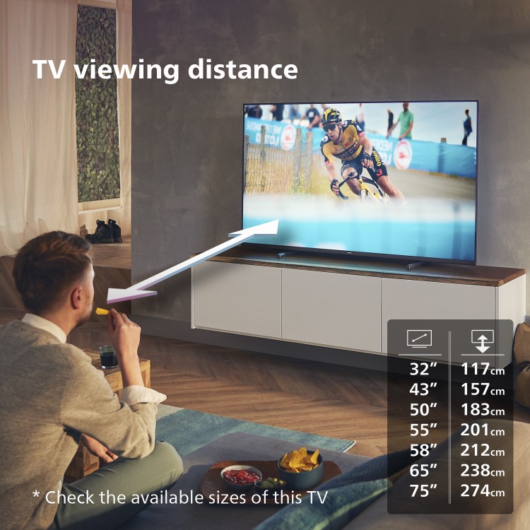 Philips PUS7608 43 inch LED 4K HDR Smart TV with Dolby Atmos