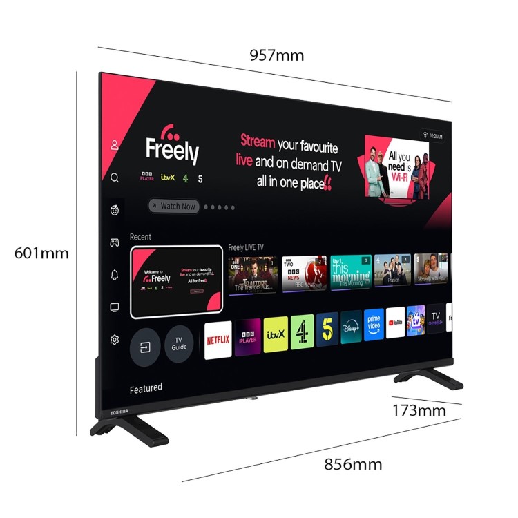 Toshiba 43UV1563DB 43" 4K Smart LED TV with Dolby Vision & Audio