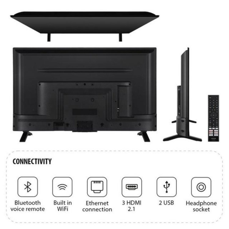Toshiba 65UV2F53DBU 65" 4K UHD Smart LED TV with Dolby Vision Dolby Atmos & Freely Streaming